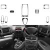 For Renault Clio 2002-2005 Carbon Fiber Center Console Gear Shift Window Lift Air Vent Panel Trim Set Car Accessories Sticker
