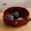 Minimalist Odds And Ends Holder PU Leather Folding Storage Tray, Waterproof Portable Jewelry Dish, Luxury Nightstand Accessory Retro Rivet Desktop