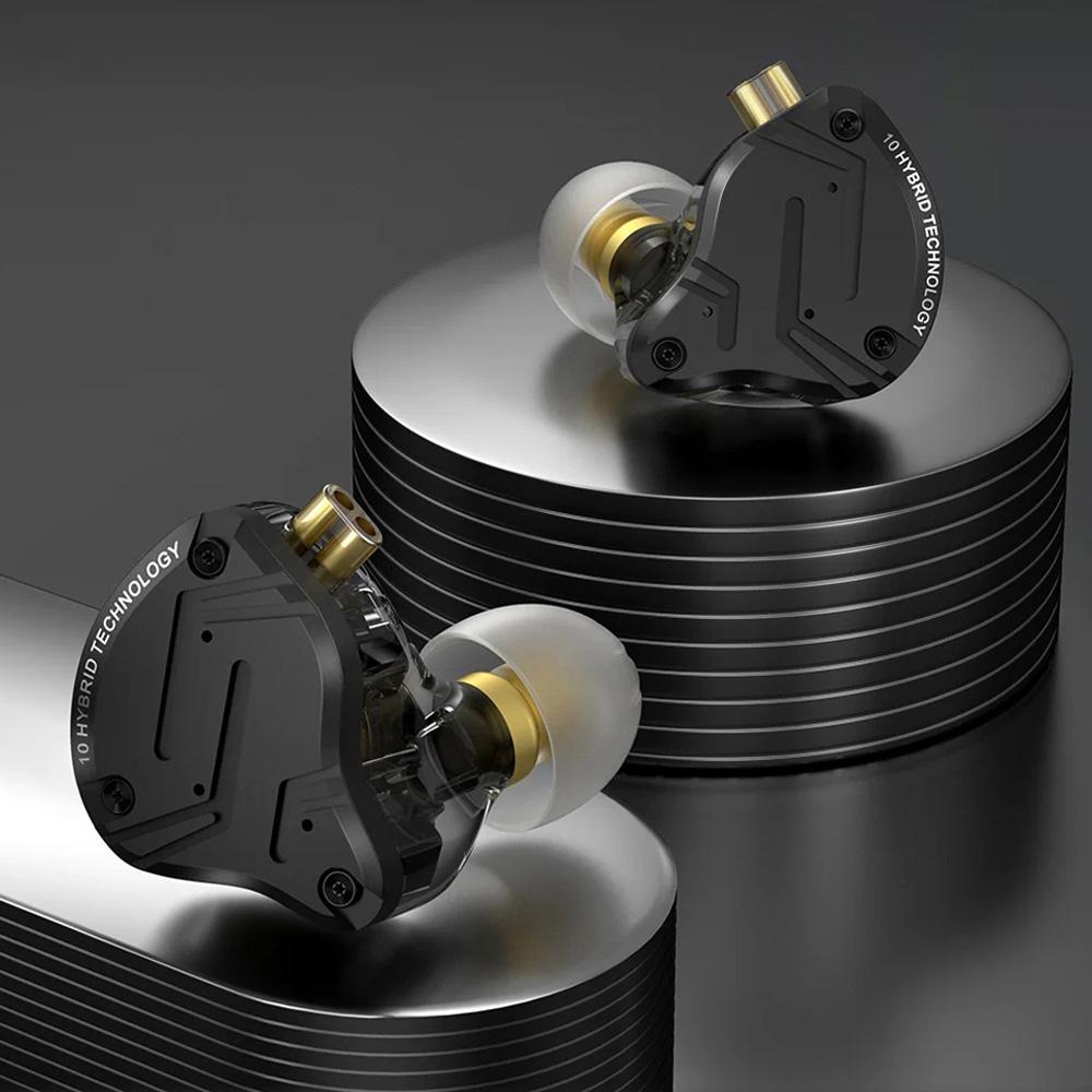 KZ ZS10 PRO X Новые улучшенные наушники Hi-Fi с гибридными драйверами 1DD+4BA, внутриканальными басовыми наушниками с шумоподавлением и съемным кабелем.