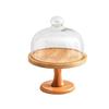 Transparent Wooden Cake Stand Glass Cover Cake Display Stand Cheese Stand Butter Box  Afternoon Tea