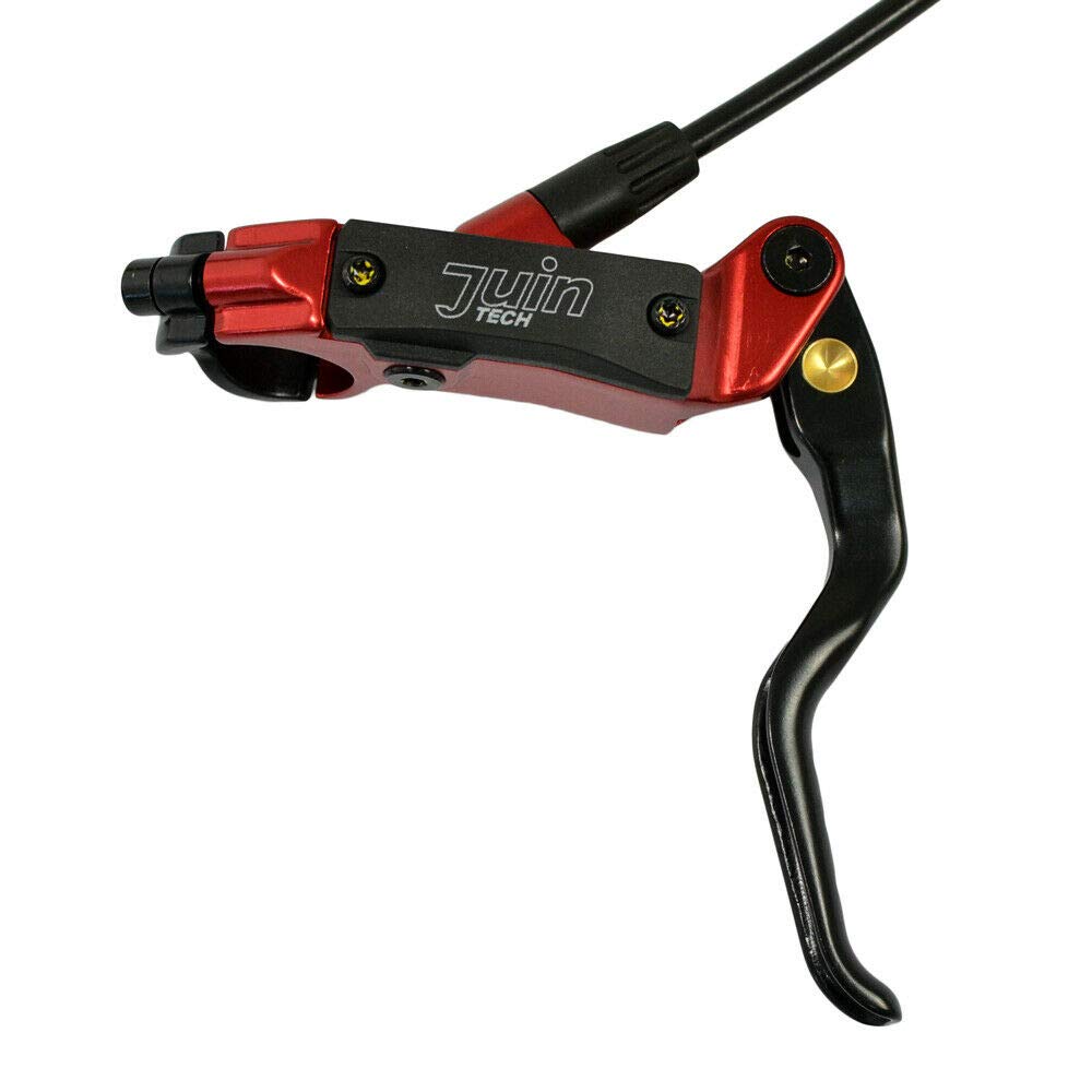 JUIN TECH DB1 MTB гидравлический дисковый тормоз JT2264 E-bike двухпоршневой комплект(Ф+Р) с ротором 160 мм, красный,