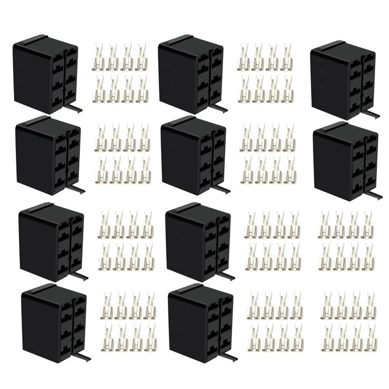 10 Sets Universal Car Auto Boat SUV Carling ARB Rocker Switch Wire Spade Terminal Connector Plug Socket