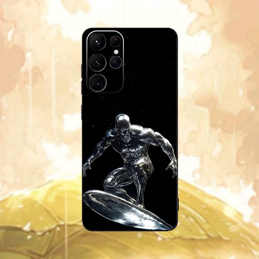 S-Silver Surfer-r phone Case For Samsung S25,24,21,22,23,30,Ultra,20,Plus,Fe,Lite,Note Soft Black Cover