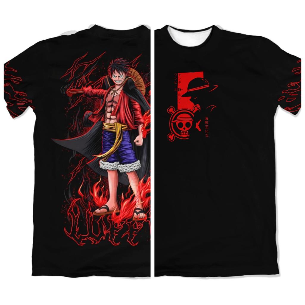 2026 Summer One Piece Luffy Retro Cosplay Tshirt Unisexs Oversized 3D Printed Shortsleeved Family Unisex Childrens Sports Shirt