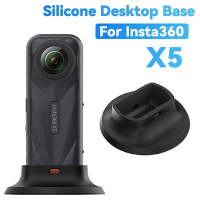 Автомобильный силиконовый настольный держатель-основание для Insta360 X5, фиксированная настольная подставка-основание для крепления Insta360 X5, аксессуары для камеры