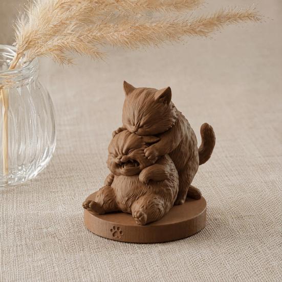 Фигурка игривых кошек, 3D-печатная статуэтка игривого кота, милая коллекционная скульптура котенка, настольное украшение, подарок для любителей кошек