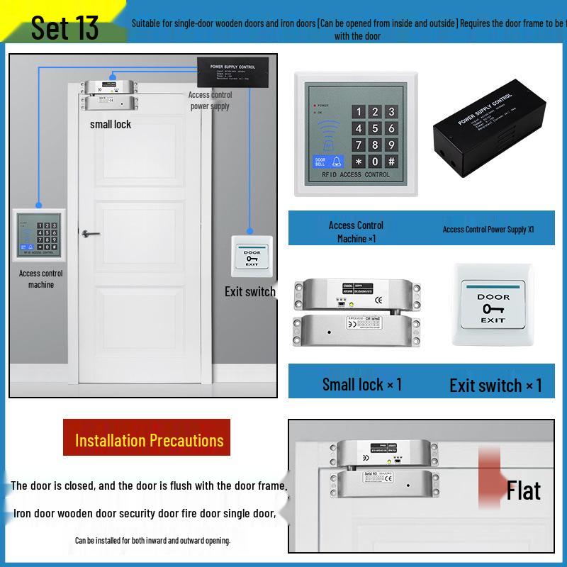 Password-Activated Access Control System with Card Reader & Electromagnetic Glass Door Lock