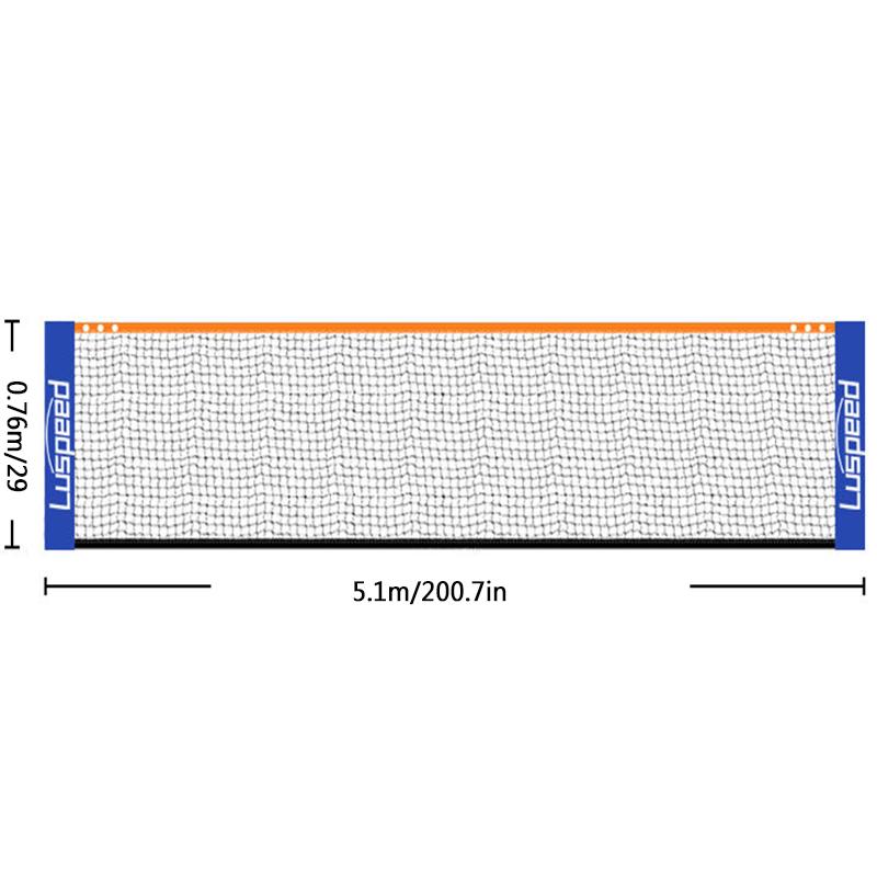 3.1M/4.1M/5.1M/6.1M Portable Folding Standard Professional Badminton Net Indoor Outdoor Sports Volleyball Tennis Training Square Nets Mesh