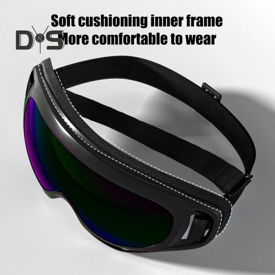 Очки для собак, ветрозащитные, пылезащитные, с защитой от запотевания, с защитой от ультрафиолета, солнцезащитные очки для домашних животных с регулируемым ремешком для путешествий с домашними животными, катания на лыжах