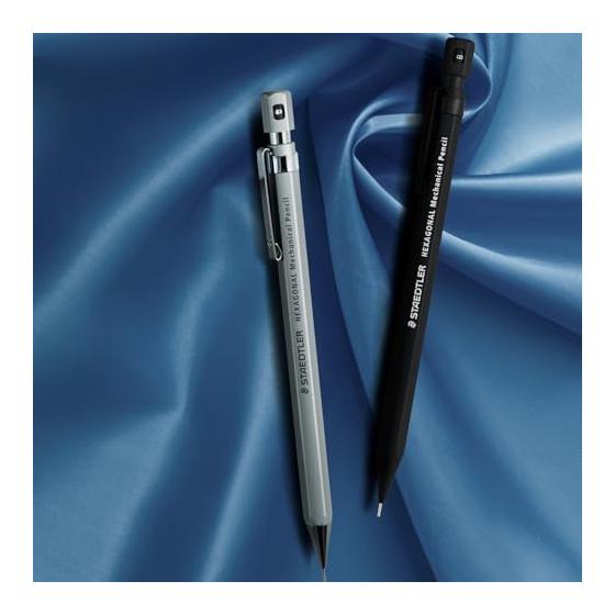 Шестигранный механический карандаш STAEDTLER 0,5 мм [Чистый черный] 925 77-05B Шестигранный корпус Металлический стержень Резиновое покрытие Низкий центр тяжести Длинный наконечник 4 мм