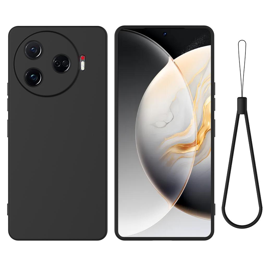 Для TECNO Camon 30 Pro 5G чехол жидкий силиконовый защитный чехол для телефона с ремешком