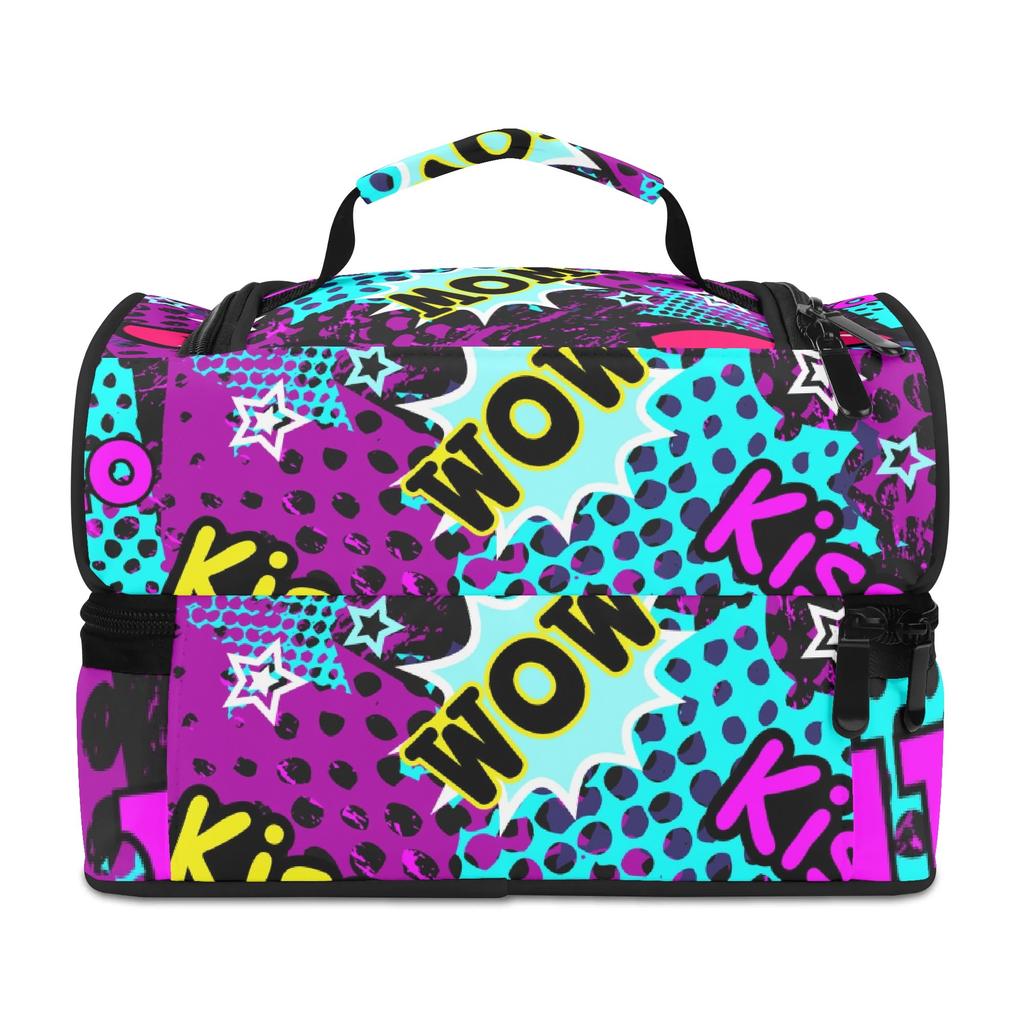 Insulated Food Lunch Bag Thickened PU Reusable Thermal Tote for Students School College Office Commuting Picnic and Travel