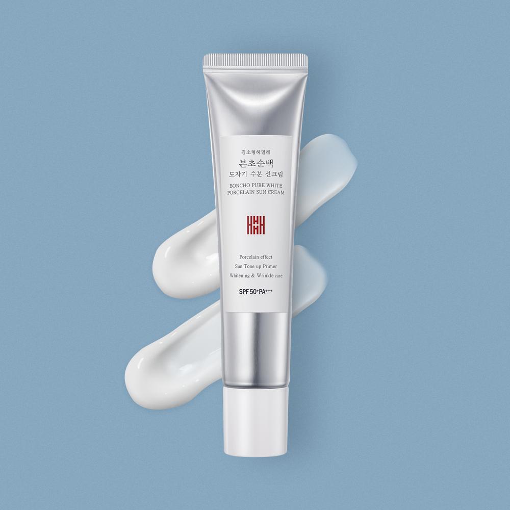 Kim Sohyung Hemile Herb Pure White Porcelain Увлажняющий солнцезащитный крем SPF 50+PA+++ 30 мл