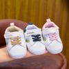 Спортивная обувь с мягкой подошвой для малышей (0-12 месяцев) - Белые Кроссовки для Ходьбы