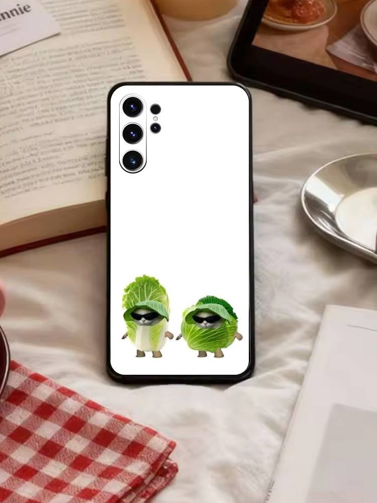 Чехол для телефона с большими глазами Глупые кошки Для Samsung S26,S25,S24,S23,S22,S21,S20,Plus,Fe,Lite,Другие Черный Чехол