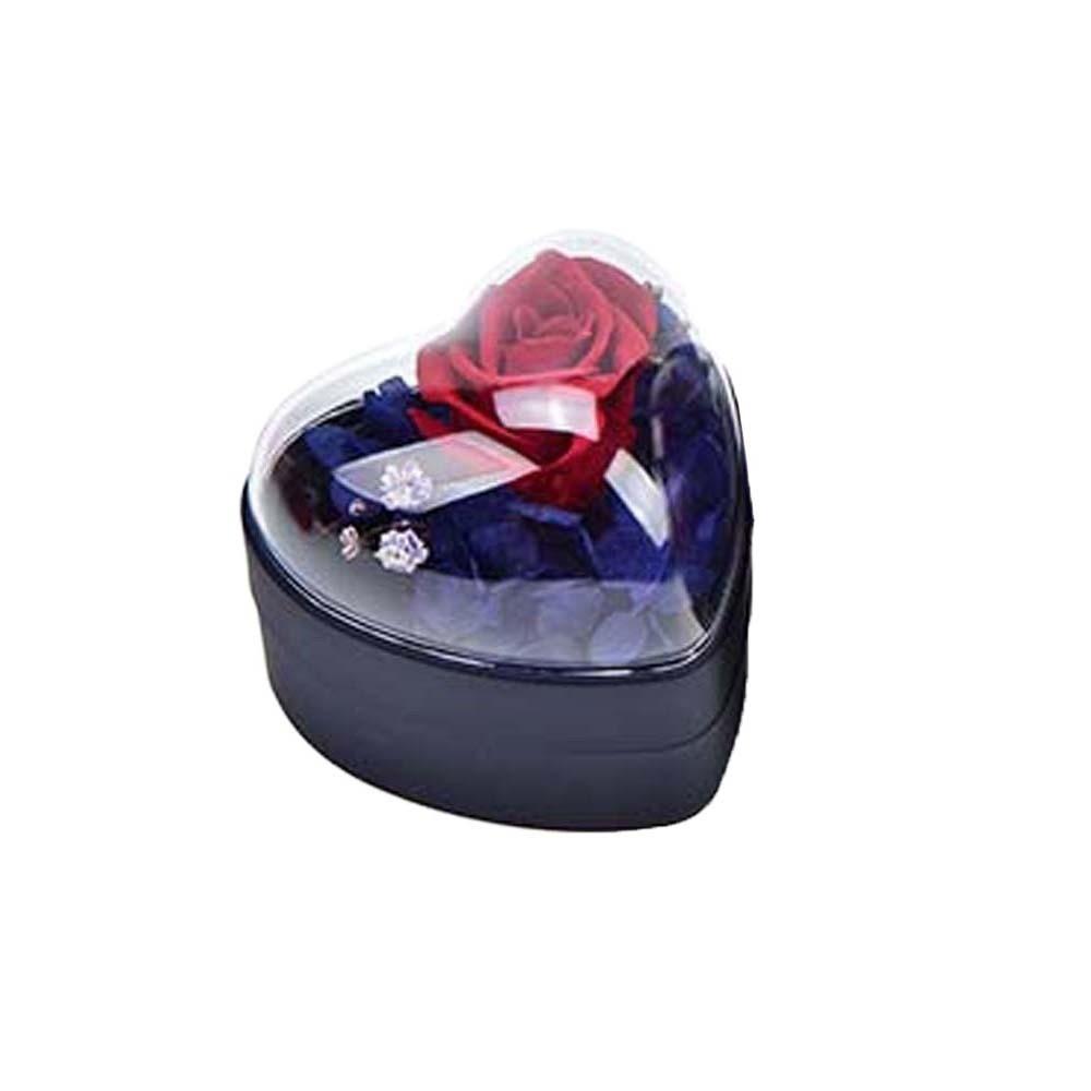 Composite Paper Ring Display Case Acrylic Jewelry Organizer Portable Heart Ring Box  Wedding