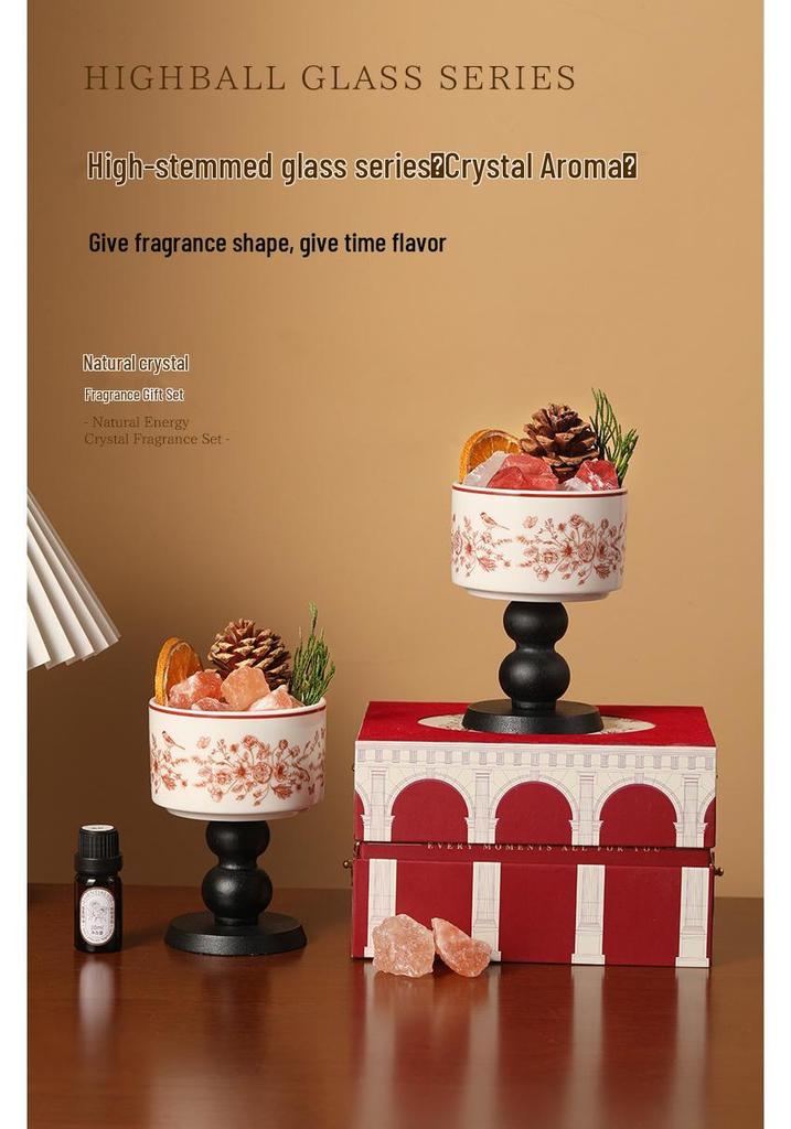 Crystal Stone Flameless Aromatherapy Diffuser: Elegant Ornament & Gift for Girls' Birthday and Engagement Party Favors.