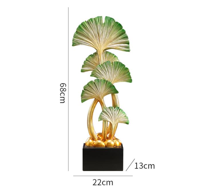 Large-leaf ginkgo leaf ornament, suitable for home decoration, living room, entryway, handicrafts, housewarming, or business opening gifts