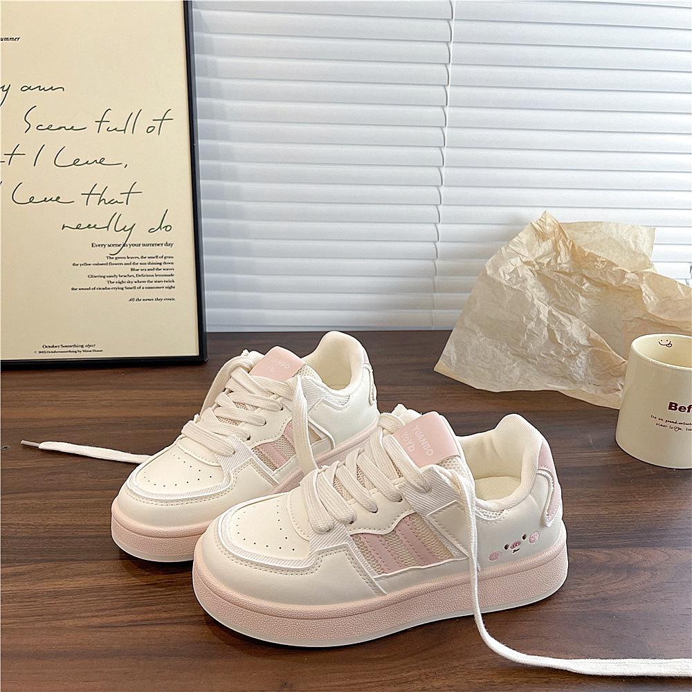 Модные весенне-осенние повседневные универсальные туфли-хлебцы, студенческие кеды, женские новые нишевые простые удобные универсальные женские туфли