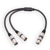 Популярный кабель XLR с двойным экранированием длиной 0,5 м: 1 женский на 2 мужских для микшера/микрофона