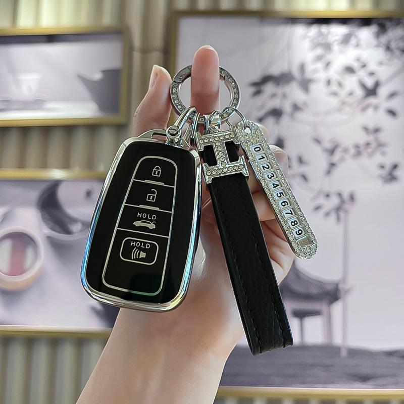 Чехол для ключа Toyota: Подходит для пуль от Highlander, Camry, Levin, C-HR, Avalon и RAV4