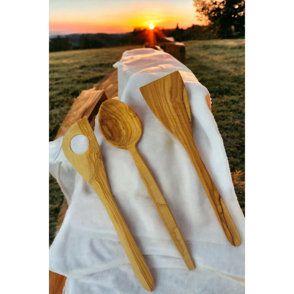 Wooden Spoon Tablespoon Wooden Serving Set Set Olive Wood Kitchen Utensils Dinnerware