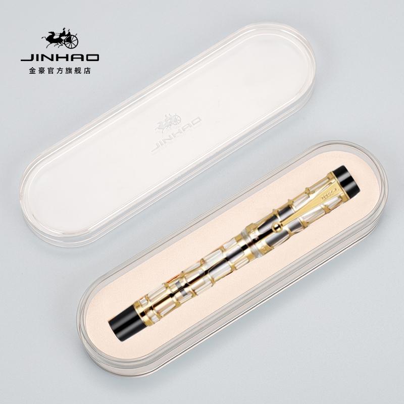 JINHAO 100 Centennial Смола Полая Серия Перьевая ручка Золотой зажим Деловая Офисная Подарочная ручка Канцелярские принадлежности Школьные принадлежности PK 9019