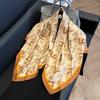 Retro 91 square scarf twill silk printing Korean version girls silk scarf summer and autumn imitation silk decorative gift scarf