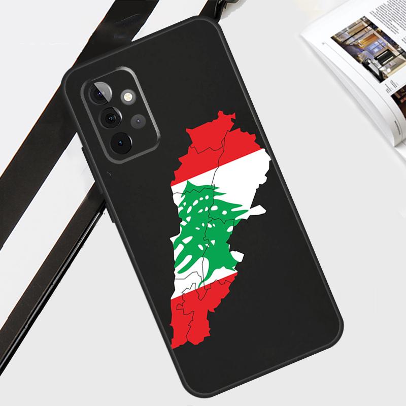 Чехол-карта с флагом Ливана для Samsung Galaxy A12 A22 A32 A52 A56 A36 A26 A16 A06 A54 A34 A14 A13 A53 A15 A35 A55