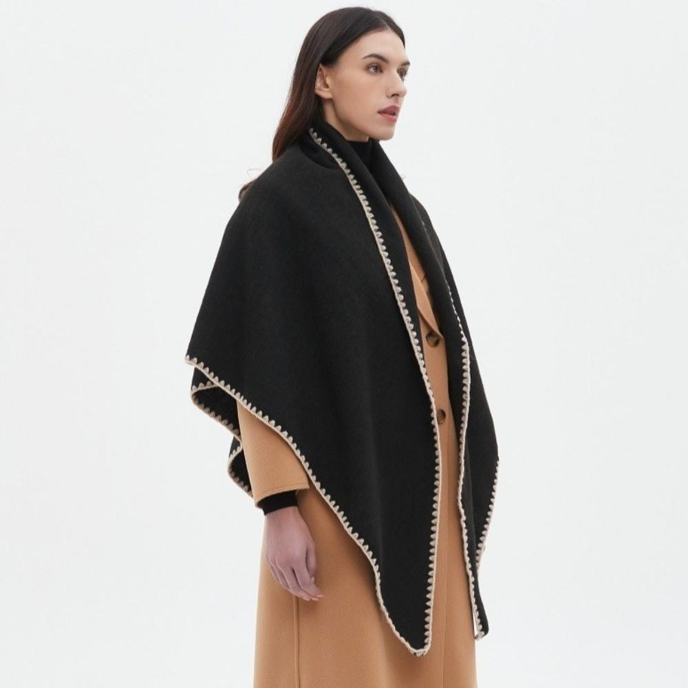 Wrap Warm Shawl Scarf Loose Fit Women Shawl Fashion Knitted Poncho Cape Travel