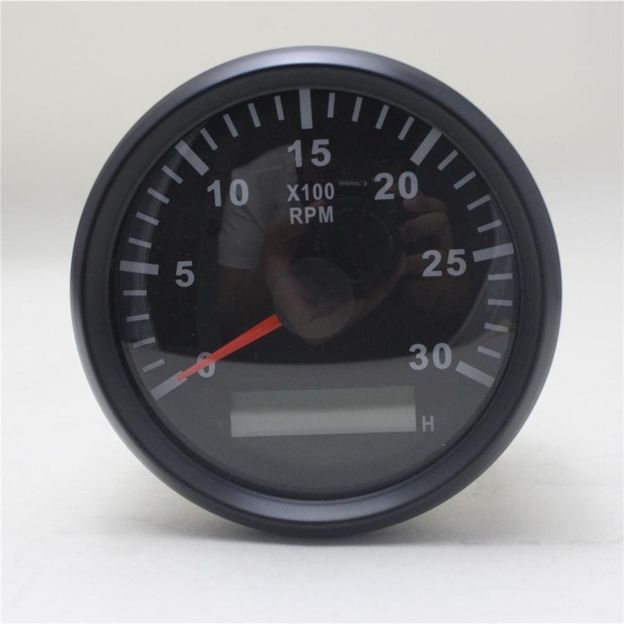 85mm LCD Digital Tachometer 3000RPM With Hourmeter Truck Car Boat Diesel Engine Tacho Meter RPM Gauge REV Counter