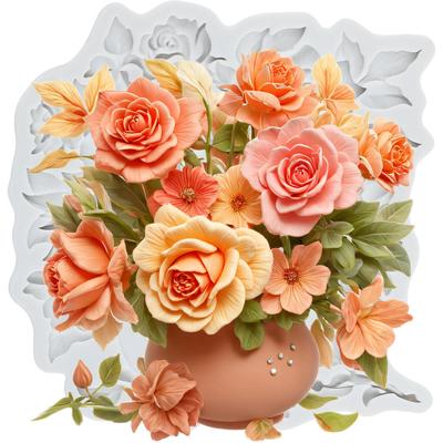 Силиконовые формы для цветов розы, форма для мастики в виде цветка, инструменты для украшения торта, топпер для кекса, форма для конфет, шоколада, гампасты