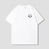 2025 Summer Men's and Women's Smiling Face Printed T-shirt 100% Cotton Round Neck Short Sleeve Top Harajuku T-shirt Y2K