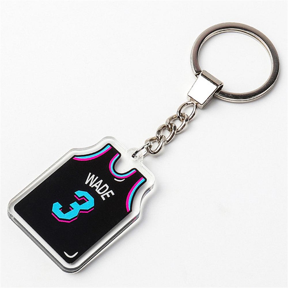 Sports Basketball Keychain Simple Digital Jersey Key Ring Boy Graduation Gift Basketball Fans Trinket Souvenir 4
