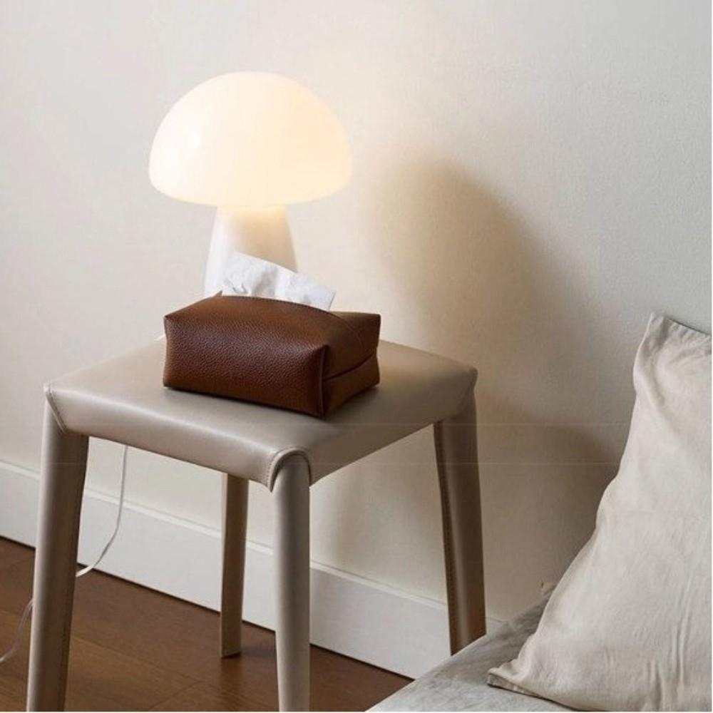 Artificial Leather Tissue Box Desktop Decoration Napkin Holder Tissue Storage Box Living Room