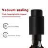 New Wine Plug Vacuum Retain Freshness Champagne Stopper Red Wine Stopper Stainless Steel Wine Bottle Cap Leak-Proof Sealing