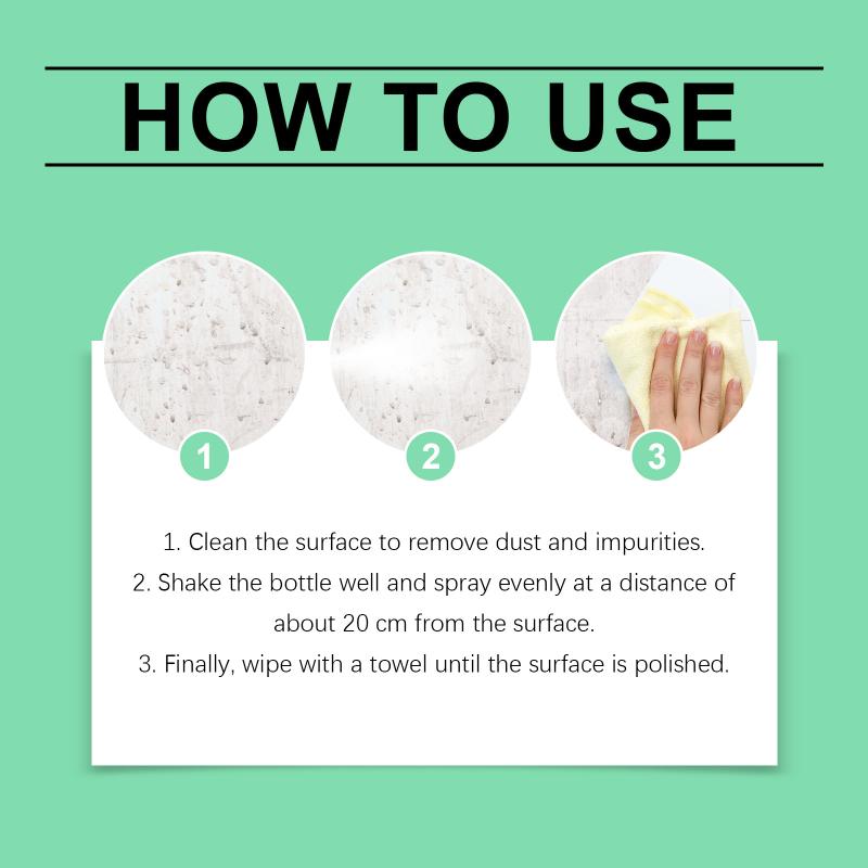 Home Tile Ceramic Renovation Spray Cleans Stains Waxes Restores Shine for Indoor Use Kitchen Bathroom Easy Application