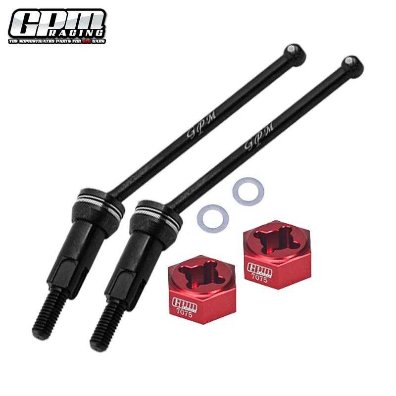 GPM Steel F/R CVD Axles & Alu 7075 Wheel Hexes For 1/18 Granite Grom,1/14 Typhon Grom,1/16 Quake Grom