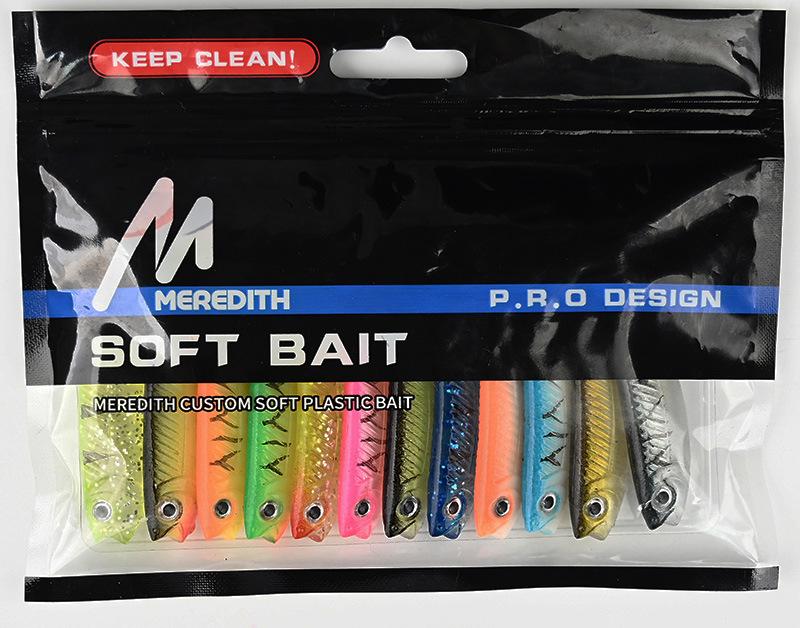 Cross-border Bestseller Multi-jointed T-tail Stainless Steel Spanish-style Magic Soft Lures Artificial Baits Black-pit Lures