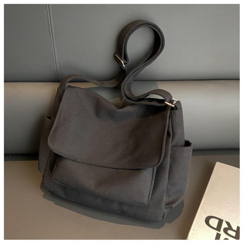 Простая и однотонная универсальная сумка через плечо, парусная сумка на одно плечо, мужская и женская сумка почтальона