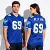 Varsity Blues Койоты Западного Каанана Футбольная майка Билли Боб 69 Чарли Твидер 82 Футбольные футболки с V-образным вырезом с коротким рукавом Летняя футболка
