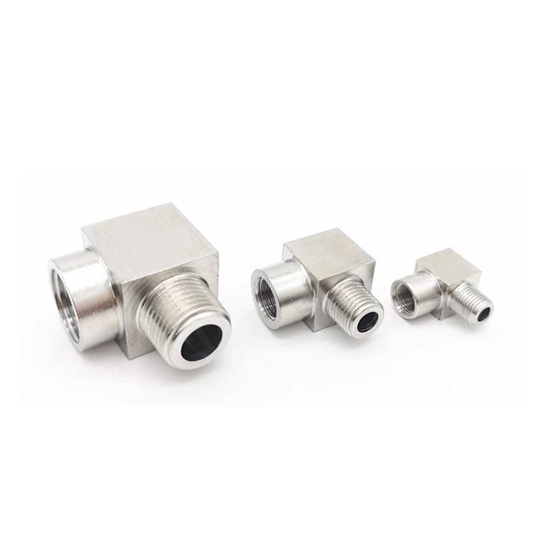 1 шт. Высокого давления 1/8" 1/4" 3/8" 1/2" 3/4" 1" Угольник 90 градусов с внутренней/внутренней, внутренней/наружной, наружной/наружной резьбой, Соединитель 304 Нержавеющая сталь Трубный фитинг Вода Газ