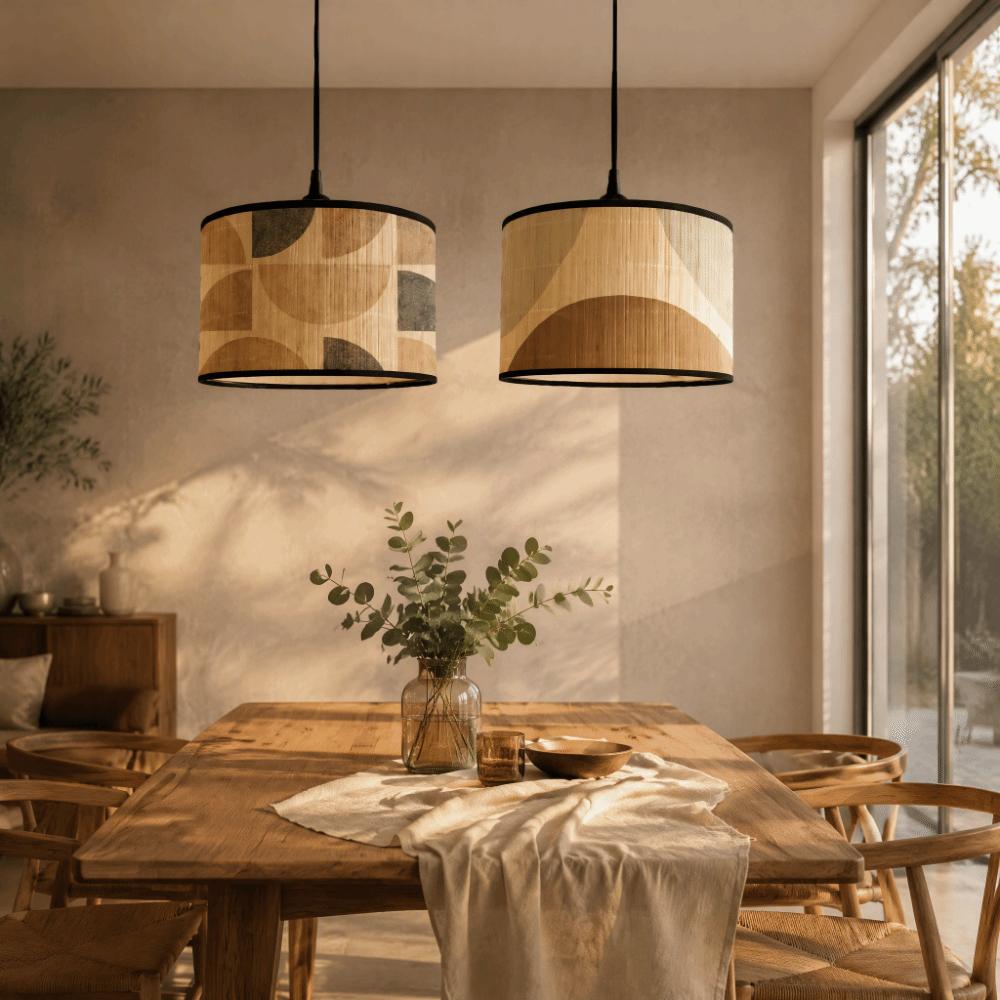 Long-Lasting Bamboo Lampshade Hangable Light Cover Chandelier Pendant Chandelier Homestay Decor