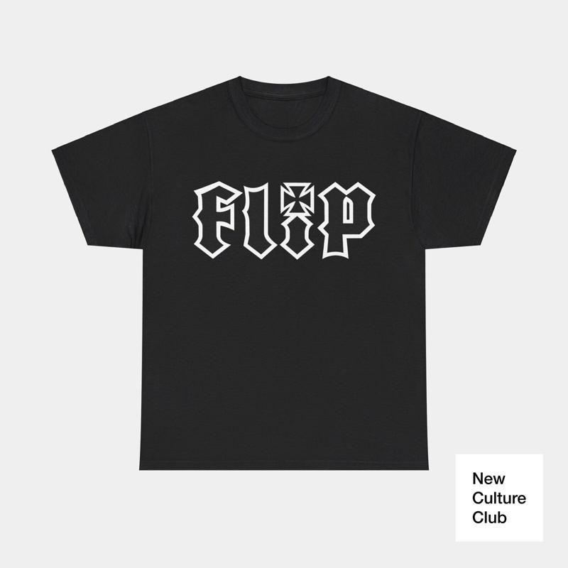 Flip Skateboards Футболка Skate Classic 90s Премиальный Дизайн Цвета Appleyard Черный