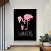 Пламенеющий цветок фламинго сок картина холст печать настенное искусство милый смешной розовый животное постер для гостиной домашний декор Cuadros