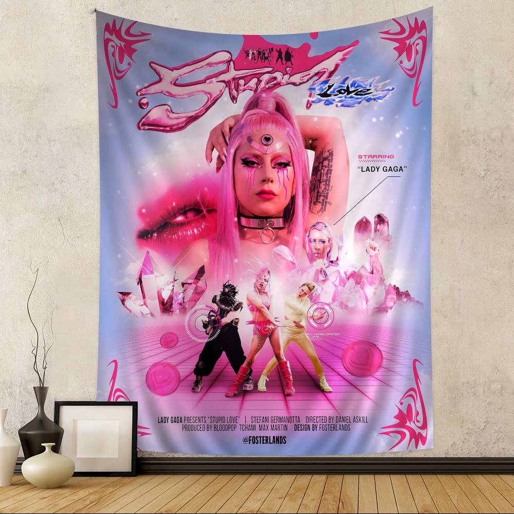 Lady Gaga Hot Music Album Hanging Bohemian Tapestry Bohemian Wall Tapestries Mandala Kawaii Room Decor