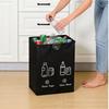 Large Capacity Empty Bottle Storage Basket With Handle Portable Kitchen Trash Can Foldable Folding Design Clothes Storage Basket