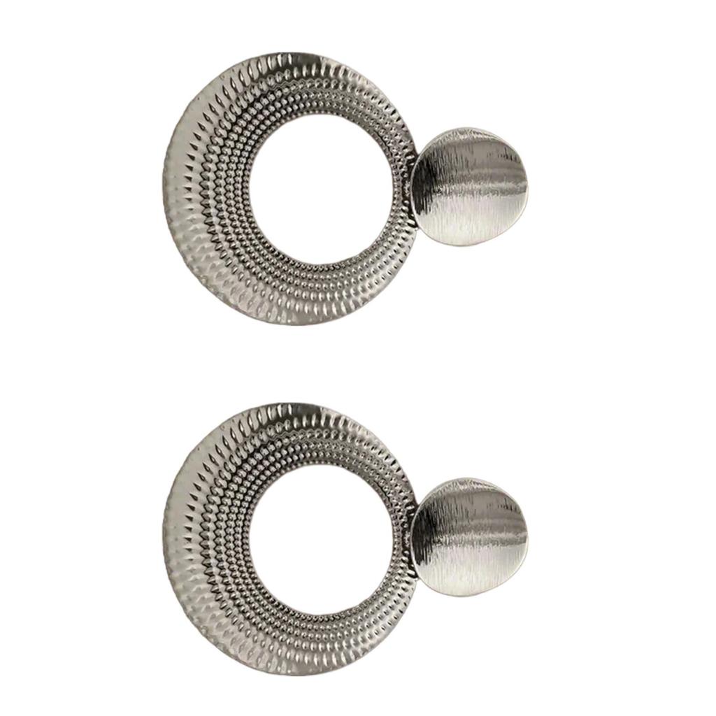 Geometric Circle Studs Earrings Statement Round Hoop Earrings Alloy Ear Studs Wedding Accessories Jewelry for Women