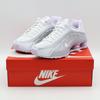 HF5076-100 Shox R4 Белый и Металлический Платиновый (Женский)