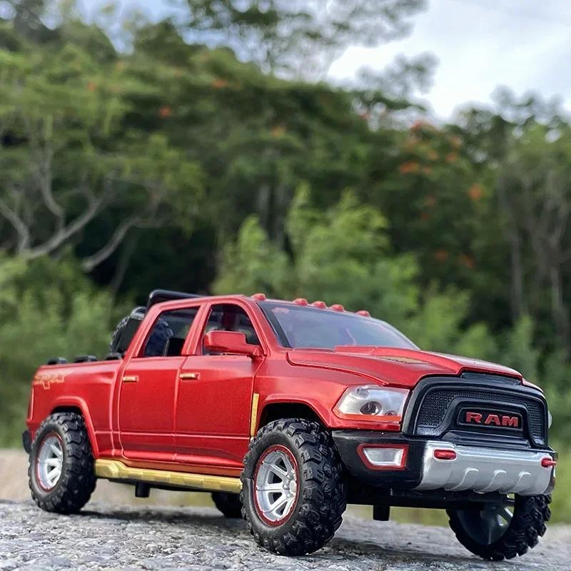 1:32 Ram TRX Pickup Simulation Alloy Car Model NewMetal Car Model Sound And Light Pull Back Childs Boy Toy Car Gifts E103
